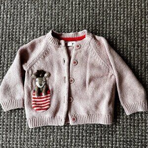 Boden Baby Knit Cardigan Sweater Pink Size 3–6 Months